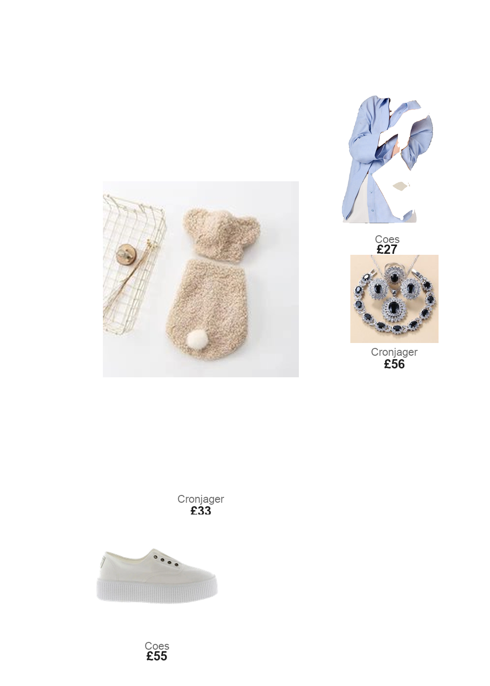 The complete outfit featuring Michan Direct Dog Clothes Cubs Split Two-legged Teddy Dog Pet
