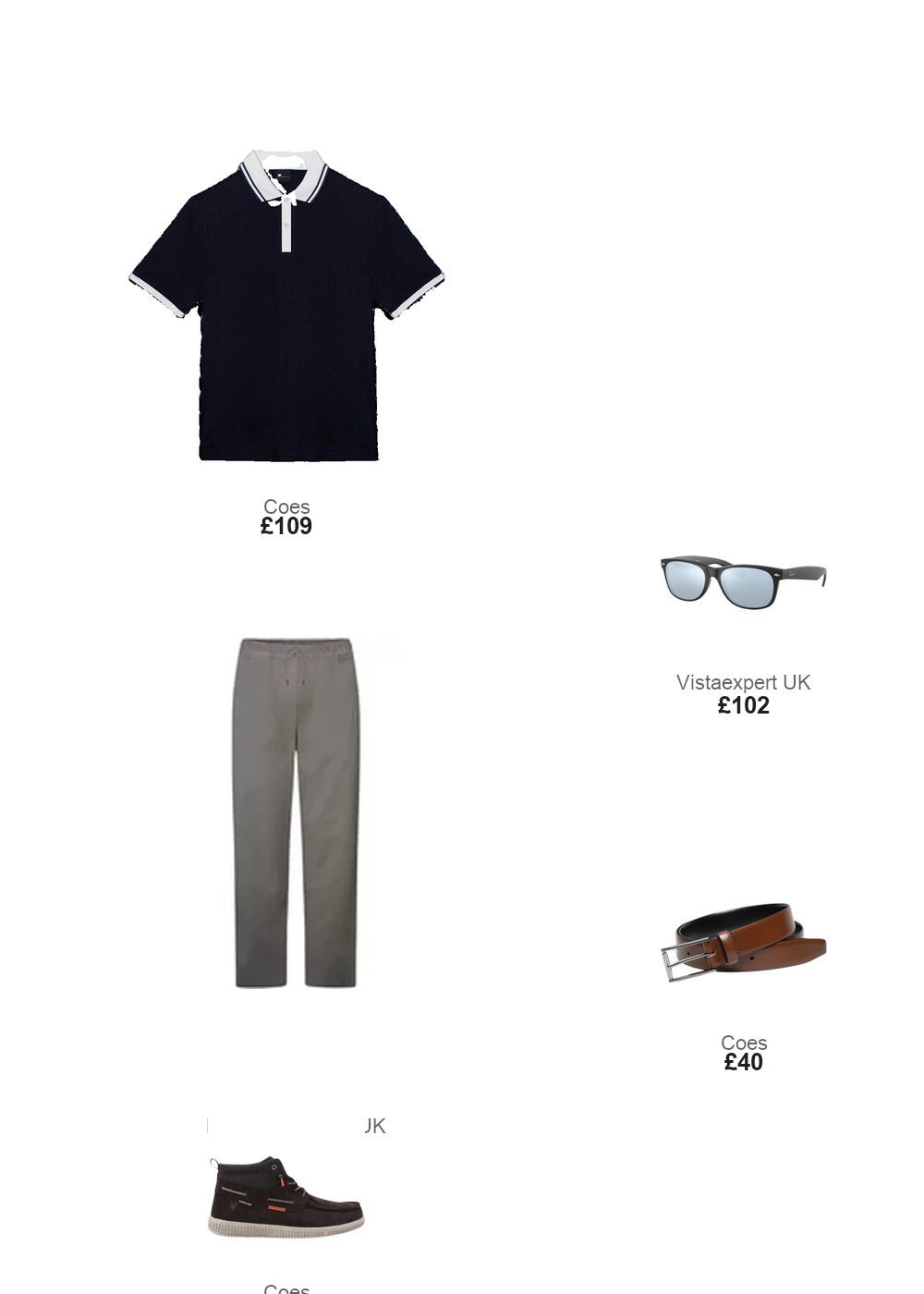 The complete outfit featuring Ray - Ban Ray - Ban RB2132 NEW WAYFARER 622/30 Unisex Sunglasses Injected Black Silver Squared Normal