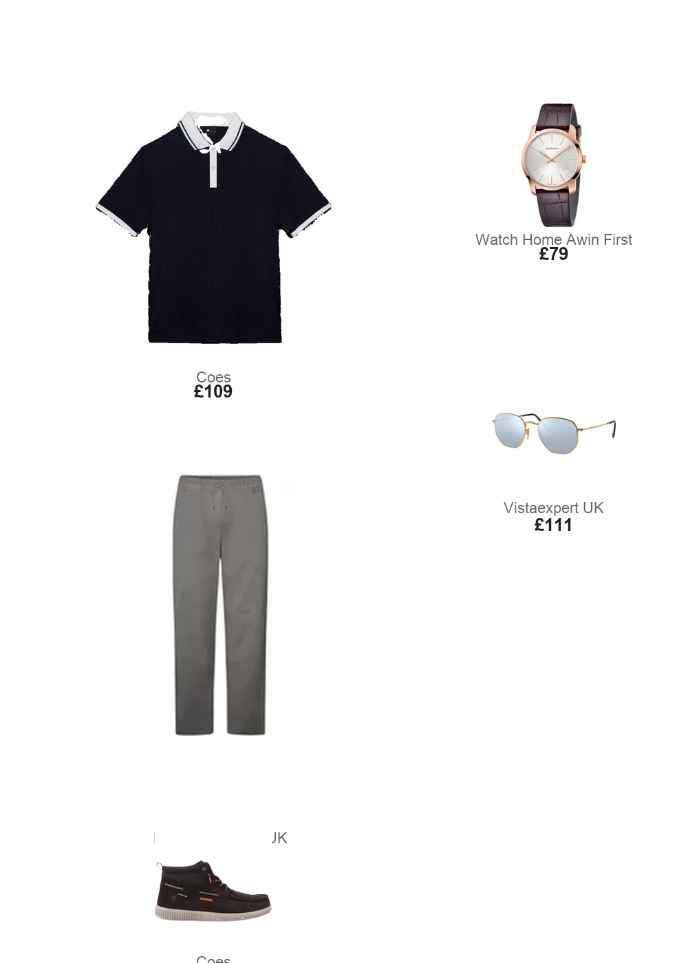 The complete outfit featuring Ray - Ban Ray - Ban RB3548N HEXAGONAL 001/30 Unisex Sunglasses Metal Gold Silver Geometric Normal