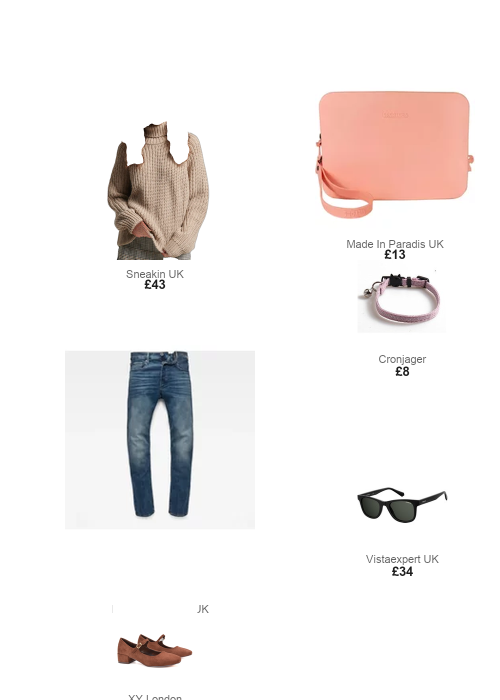 The complete outfit featuring Superdry Loose-fitting turtleneck sweater with stitching for women Superdry