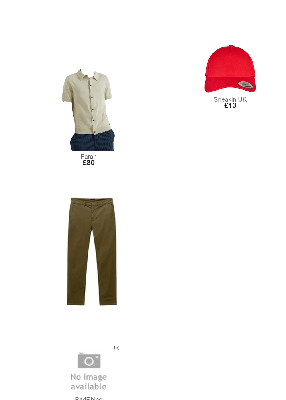 The complete outfit featuring Farah Poplar Knitted Button Front Polo Shirt In Soft Green