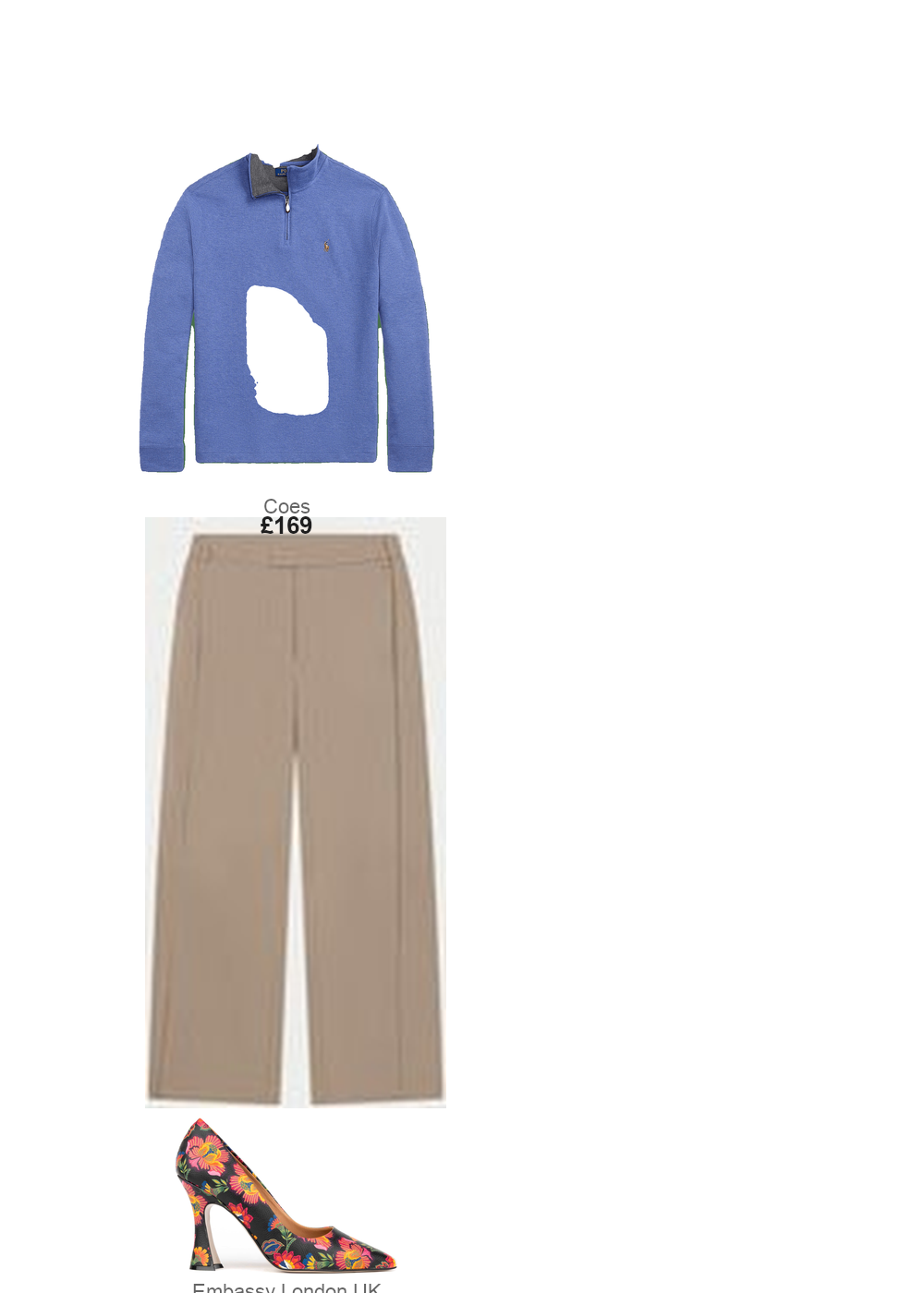 The complete outfit featuring TCC SIDE PLEAT WIDE LEG TAILORED TROUSERS - BEIGE