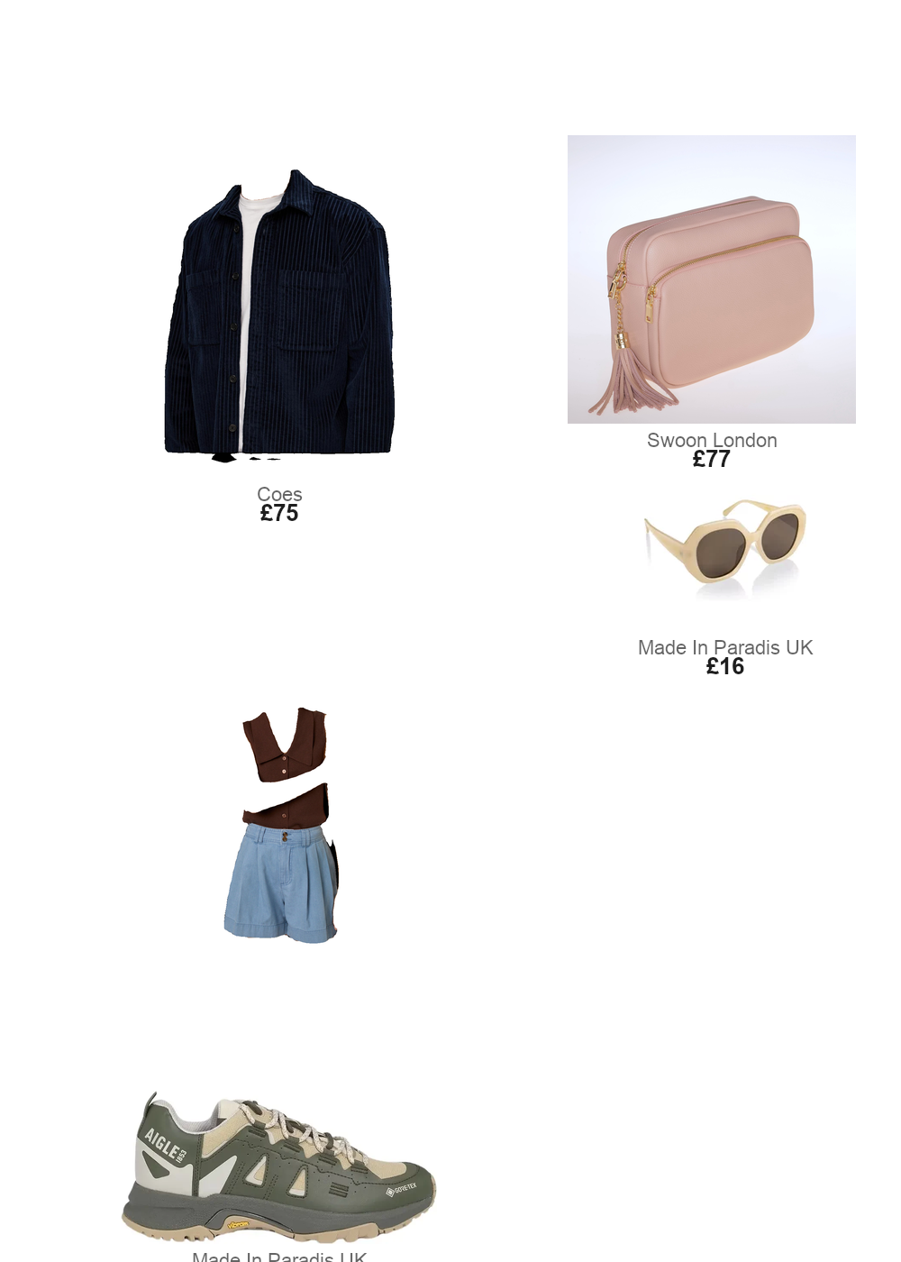 The complete outfit featuring Swoon London Downton XL Crossbody Bag - Confetti Pink