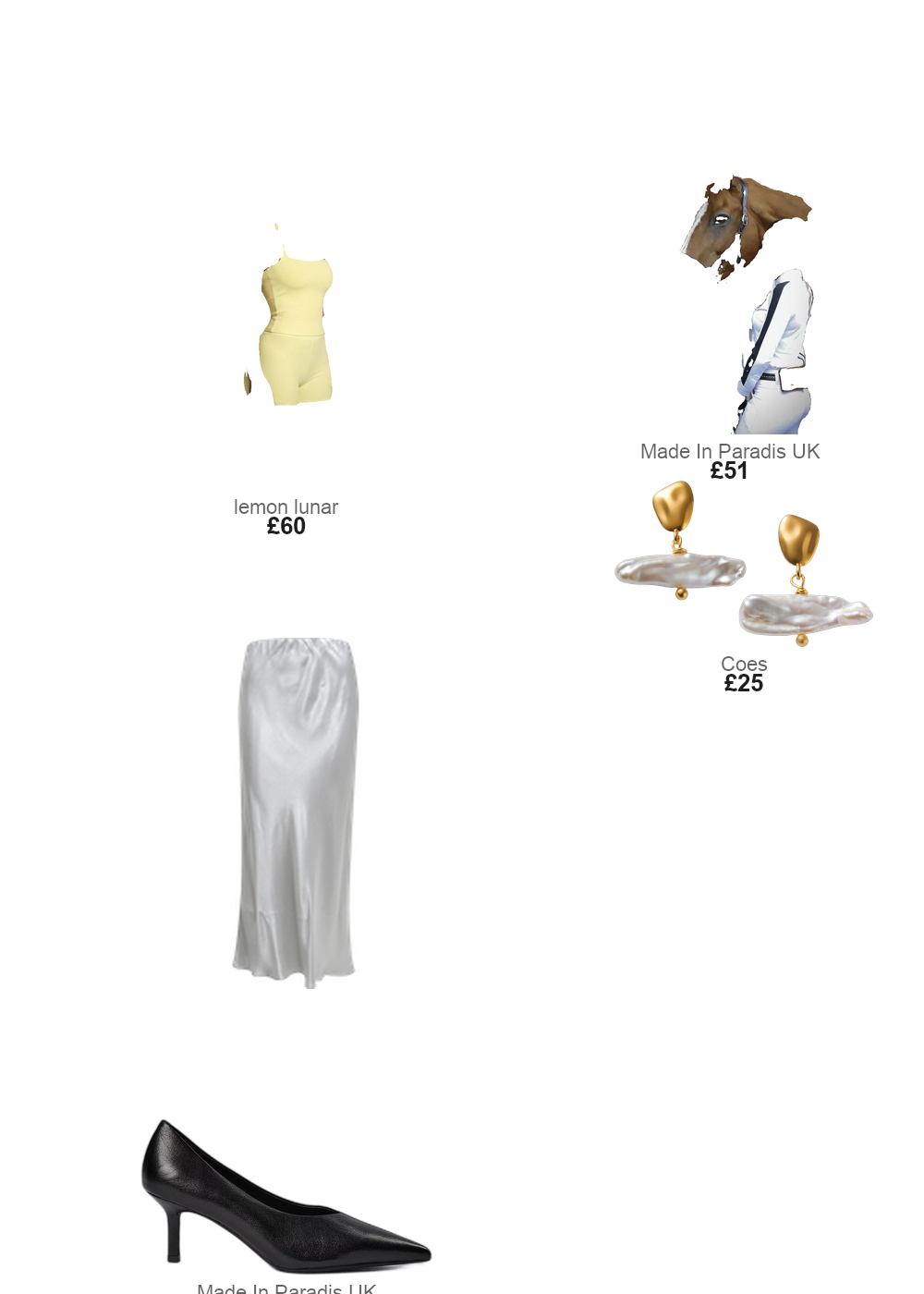 The complete outfit featuring 1 The Zariah Bandage Halter Top Yellow