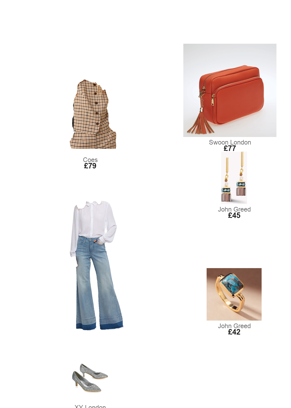 The complete outfit featuring John Greed John Greed Signature Gold Plated Turquoise Statement Ring
