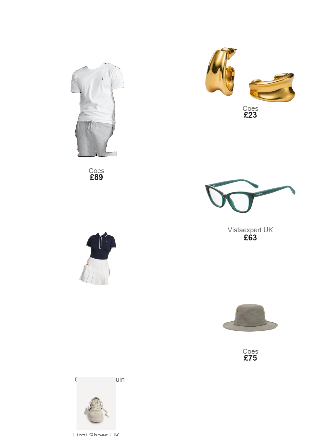The complete outfit featuring Linzi Linzi Shoes - Beige Retro Style Trainers- 3