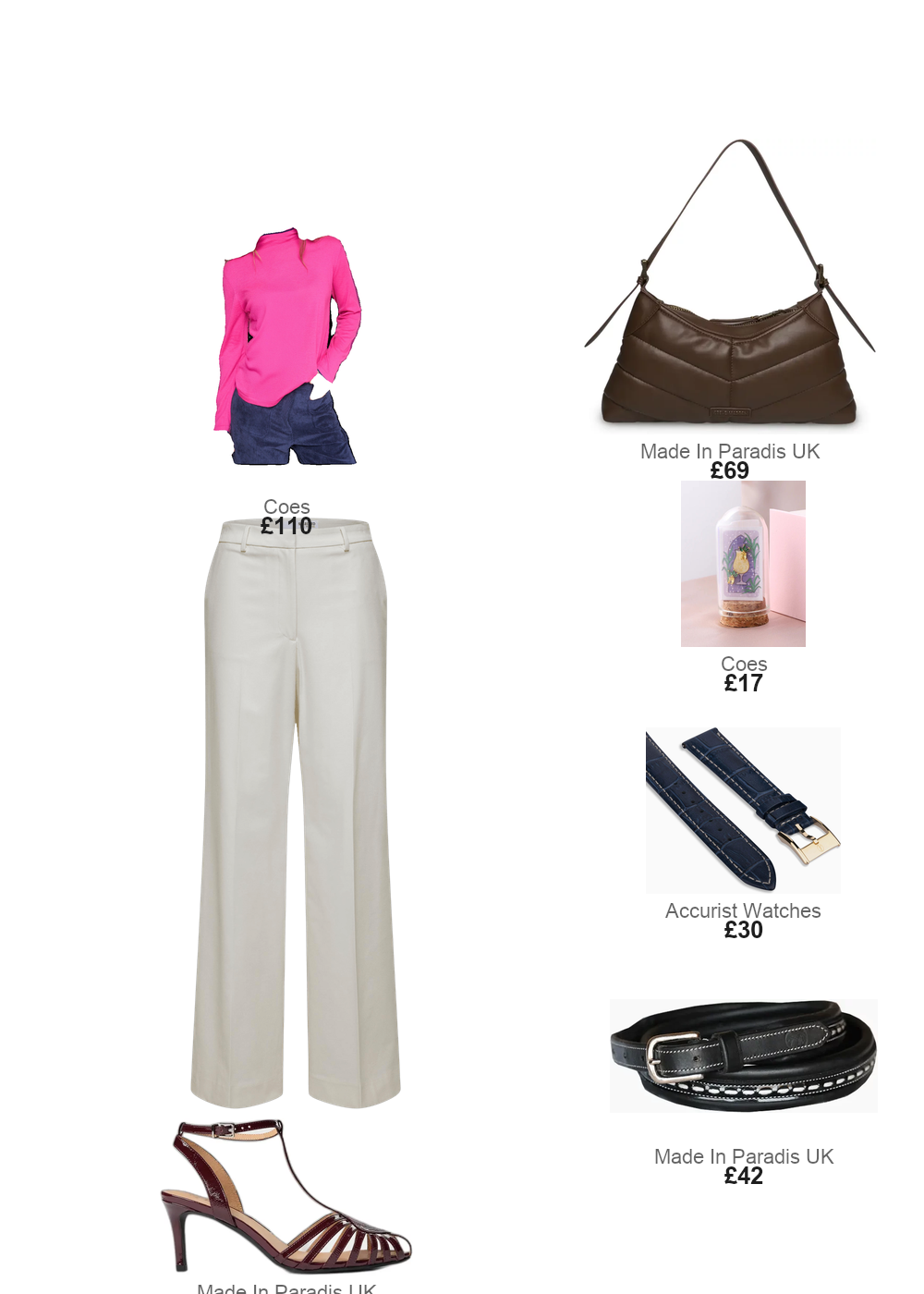 The complete outfit featuring Pénélope Women's belt Pénélope Point Sellier