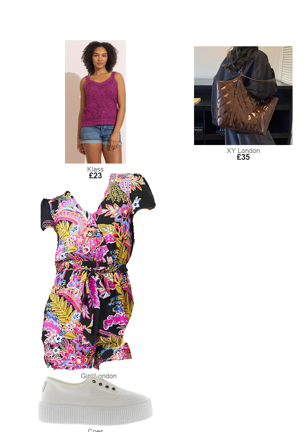 The complete outfit featuring Gini London Multi Paisley Print Belted Wrap Playsuit