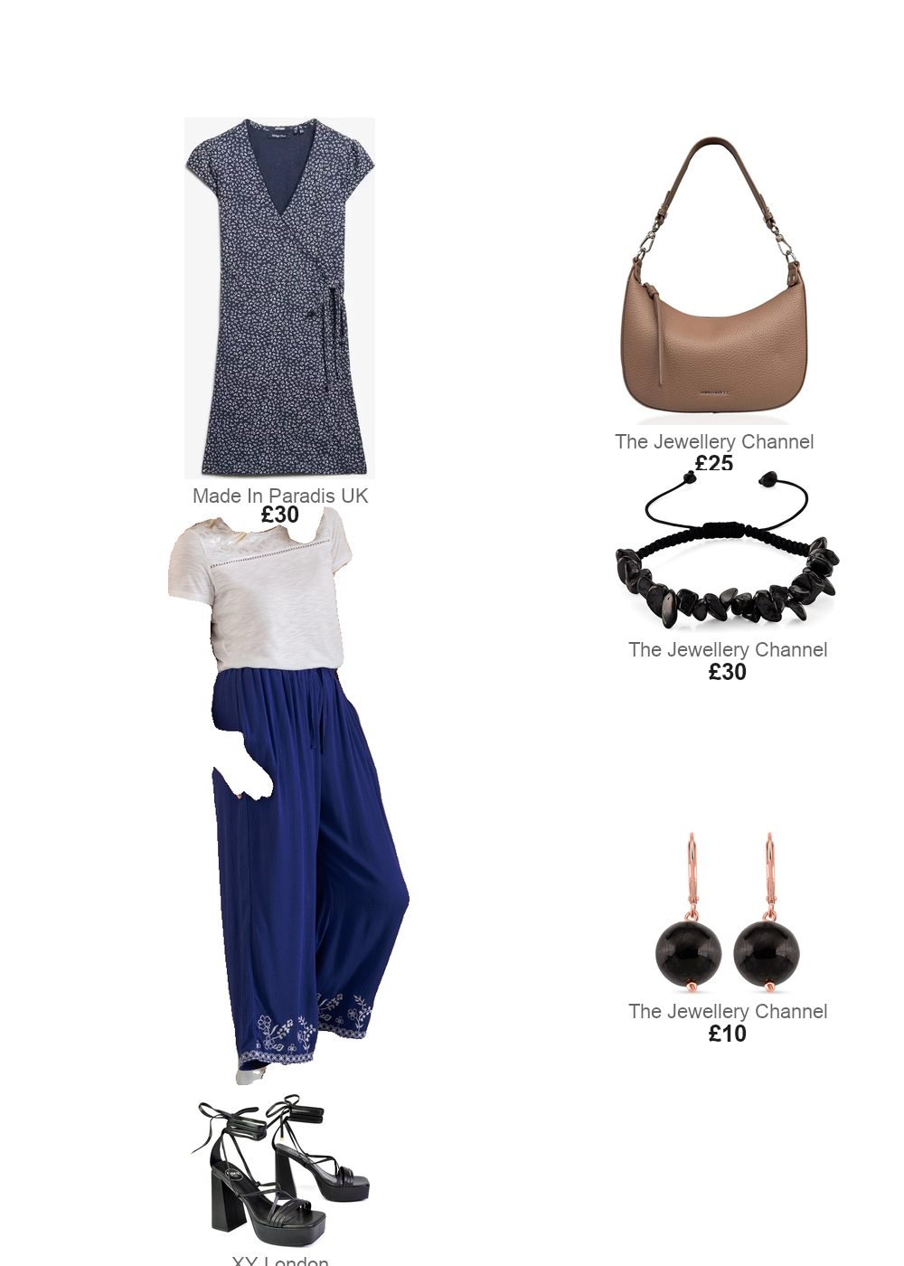The complete outfit featuring TJC David Jones Leatherette Hobo Bag - Camel