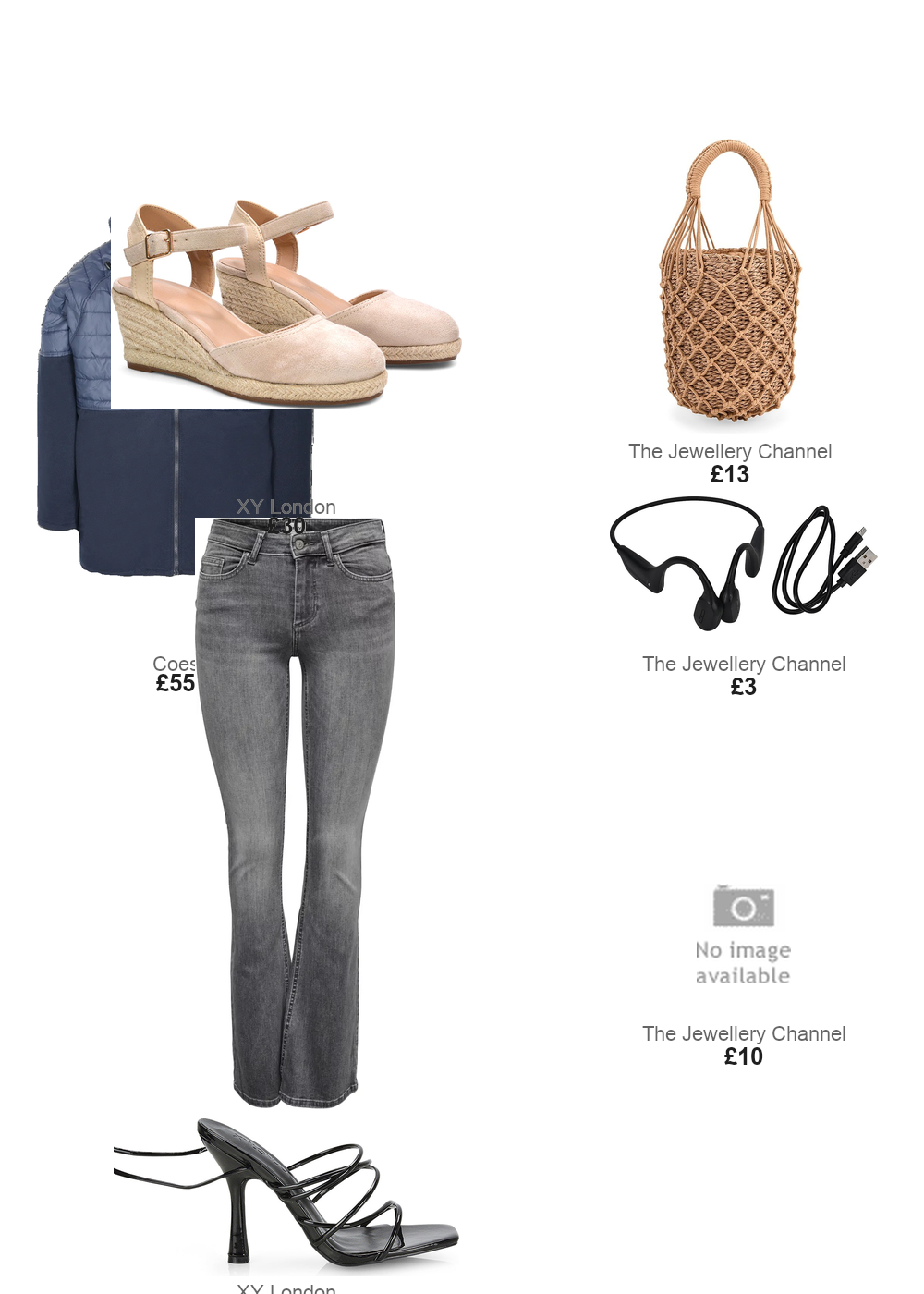 The complete outfit featuring TJC Bohemian Style Fishnet Bucket Bag - Khaki