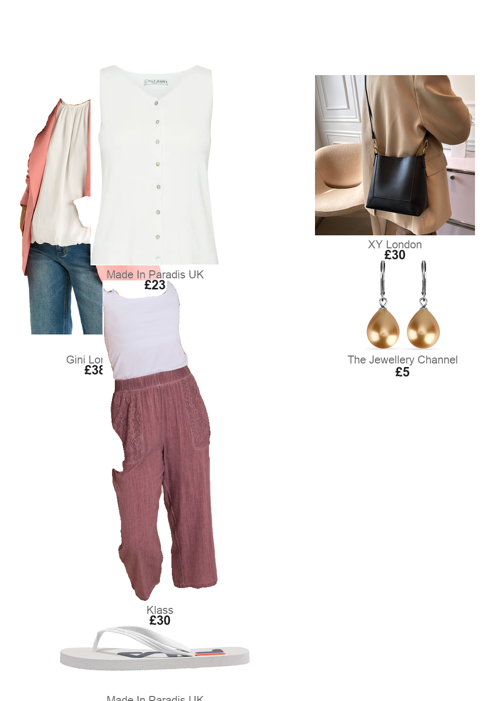 The complete outfit featuring XY London Rochelle Vintage Faux Leather Shoulder Tote Bag With Adjustable Strap in Tan - Black