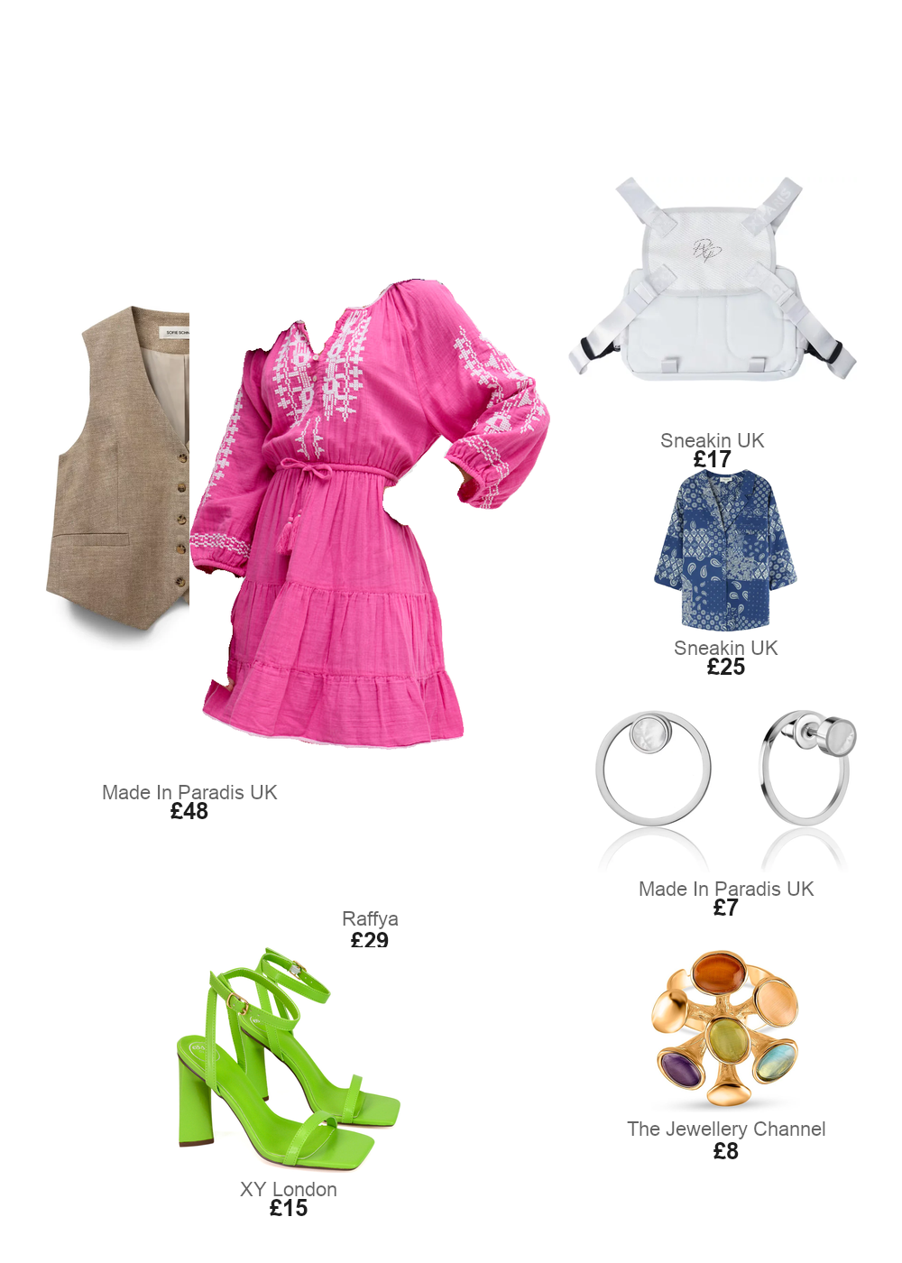 The complete outfit featuring TJC Bloomstone Collection - Created Multi Cats Eye Adjustable Cluster Ring