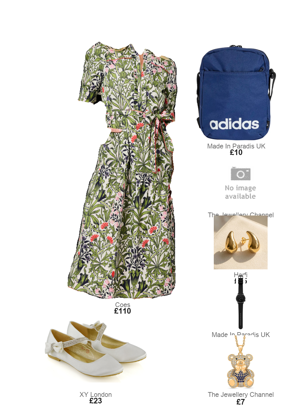 The complete outfit featuring Gold Elegant Gold Plated Teardrop Earrings