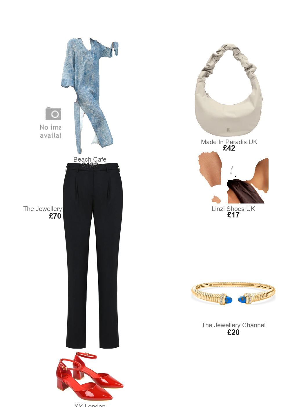 The complete outfit featuring Miss June Lulu Beach Kaftan Blue