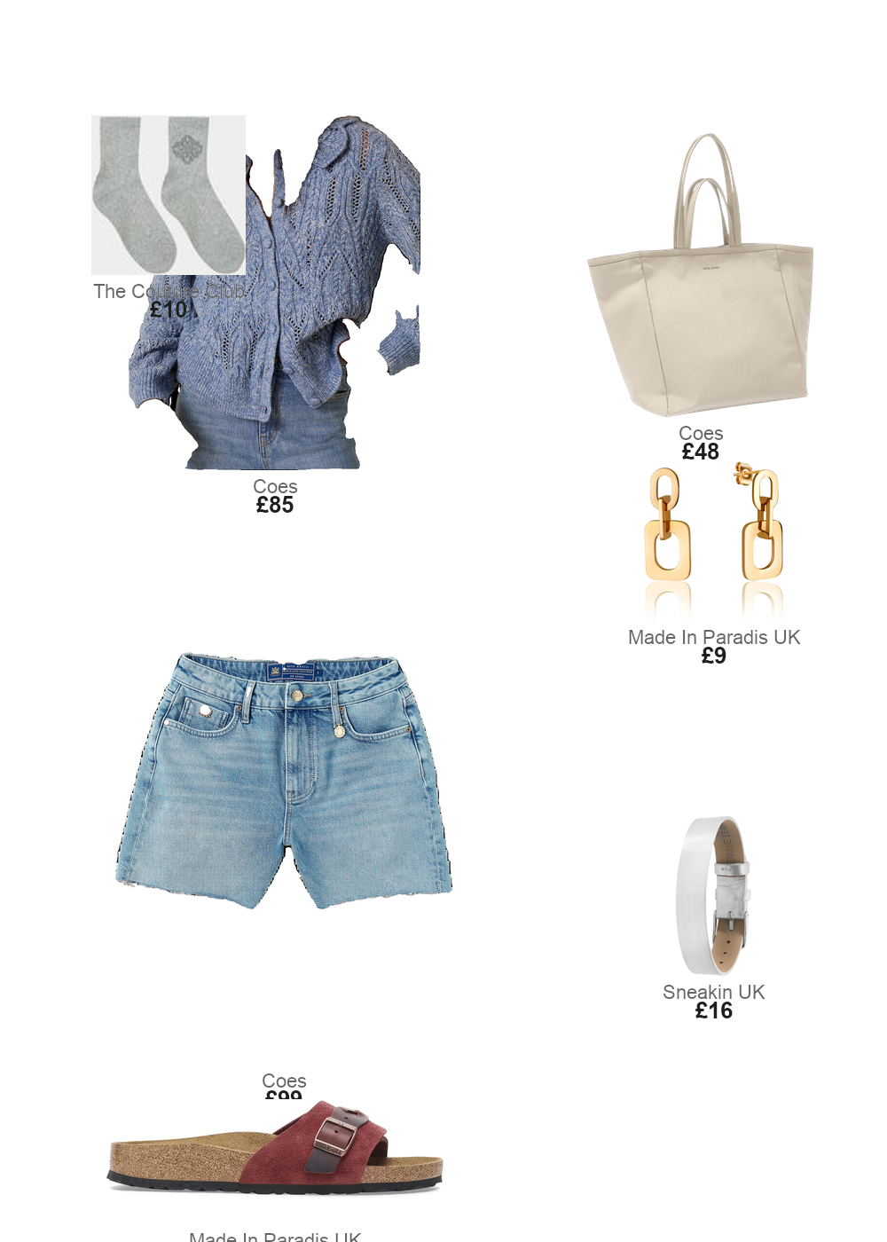 The complete outfit featuring TCC EMBLEM OUTLINE SOCKS - GREY MARL