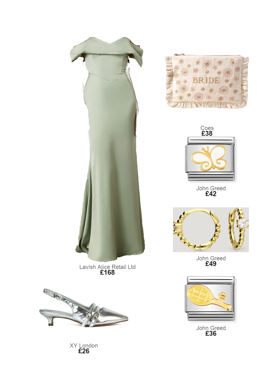 The complete outfit featuring Nomination Nomination Classic Gold & White Enamel Butterfly Charm