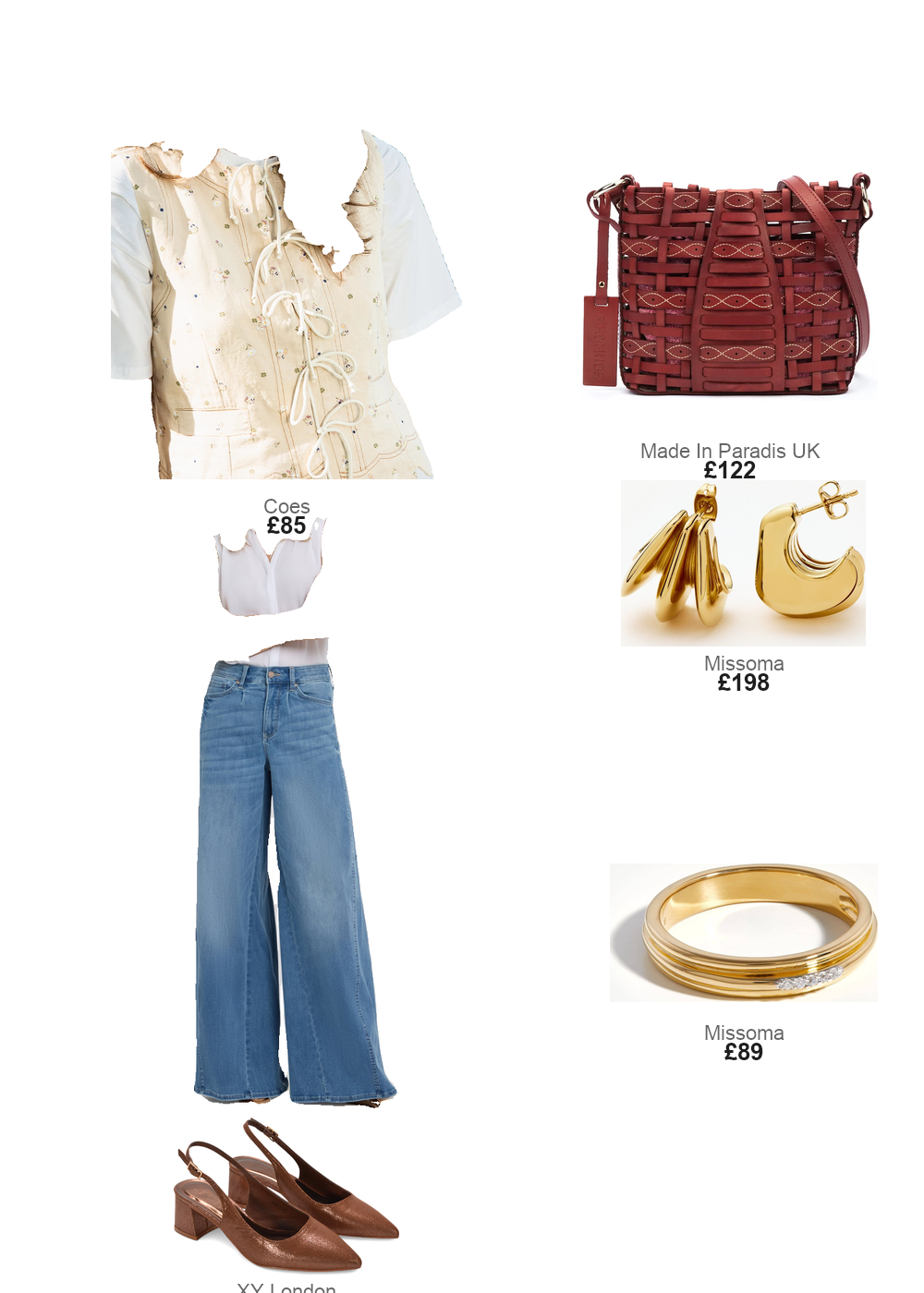 The complete outfit featuring Missoma Lucy Williams Pave Ridge Ring | 18ct Gold Vermeil/Cubic Zirconia