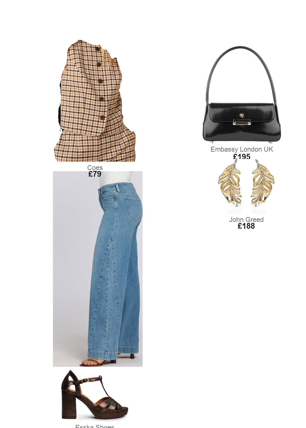 The complete outfit featuring Esska Valerie Metallic Dark Brown