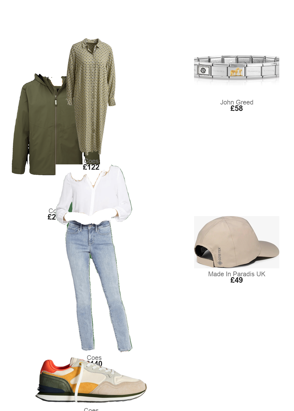 The complete outfit featuring Nomination Nomination Classic Gold Horse with Rider Charm Bracelet