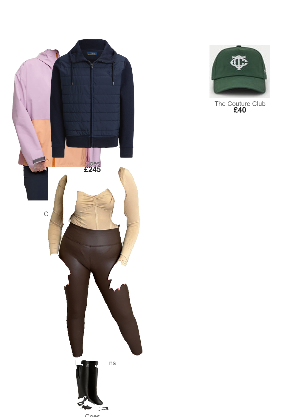 The complete outfit featuring H&L Corset Style Long sleeve Bodysuit | Colour: Beige | Size: L