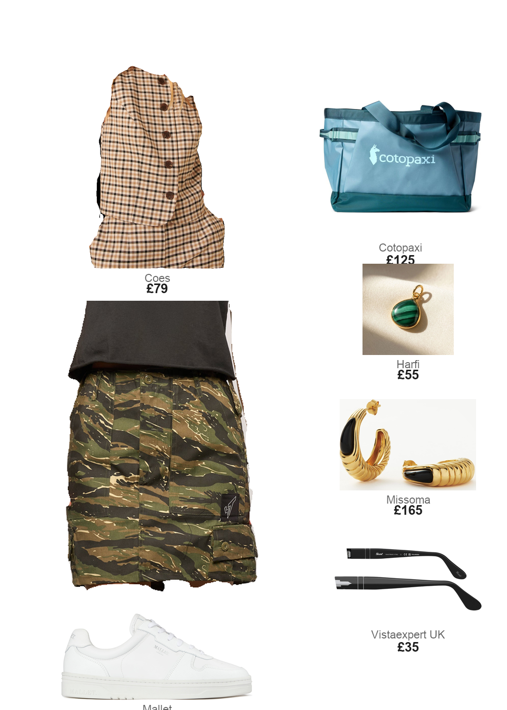 The complete outfit featuring Malachite April Birthstone Gold 18ct Gold Vermeil Round Malachite Gemstone Crystal Bezel Pendant