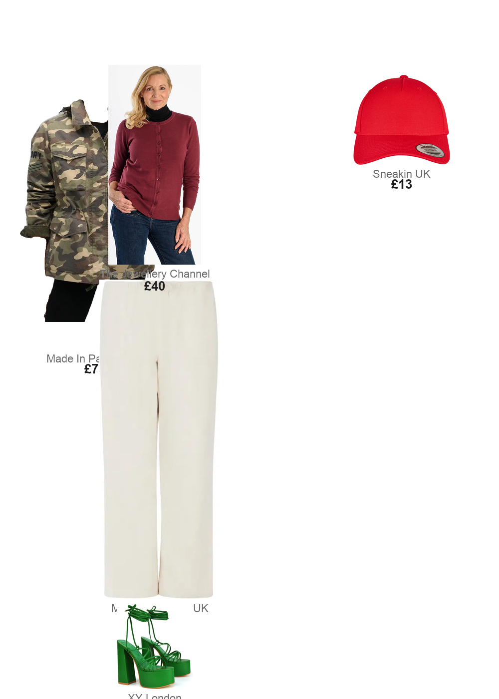 The complete outfit featuring TJC Pure And Natural Crew Neck Cardigan (Size 16) - Burgandy