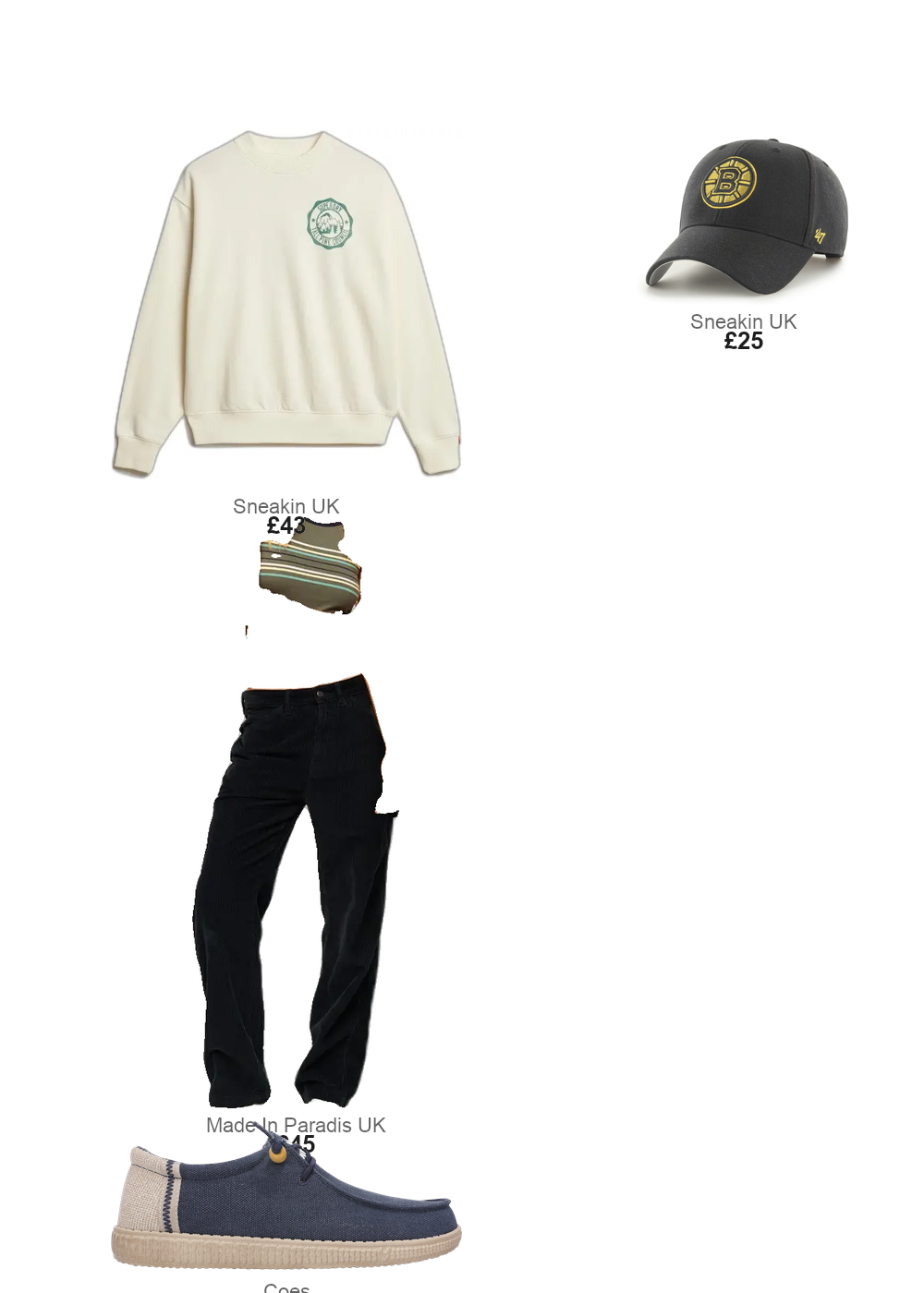 The complete outfit featuring 47Brand Baseball cap Boston Bruins 47Brand NHL Metallic Snap MVP