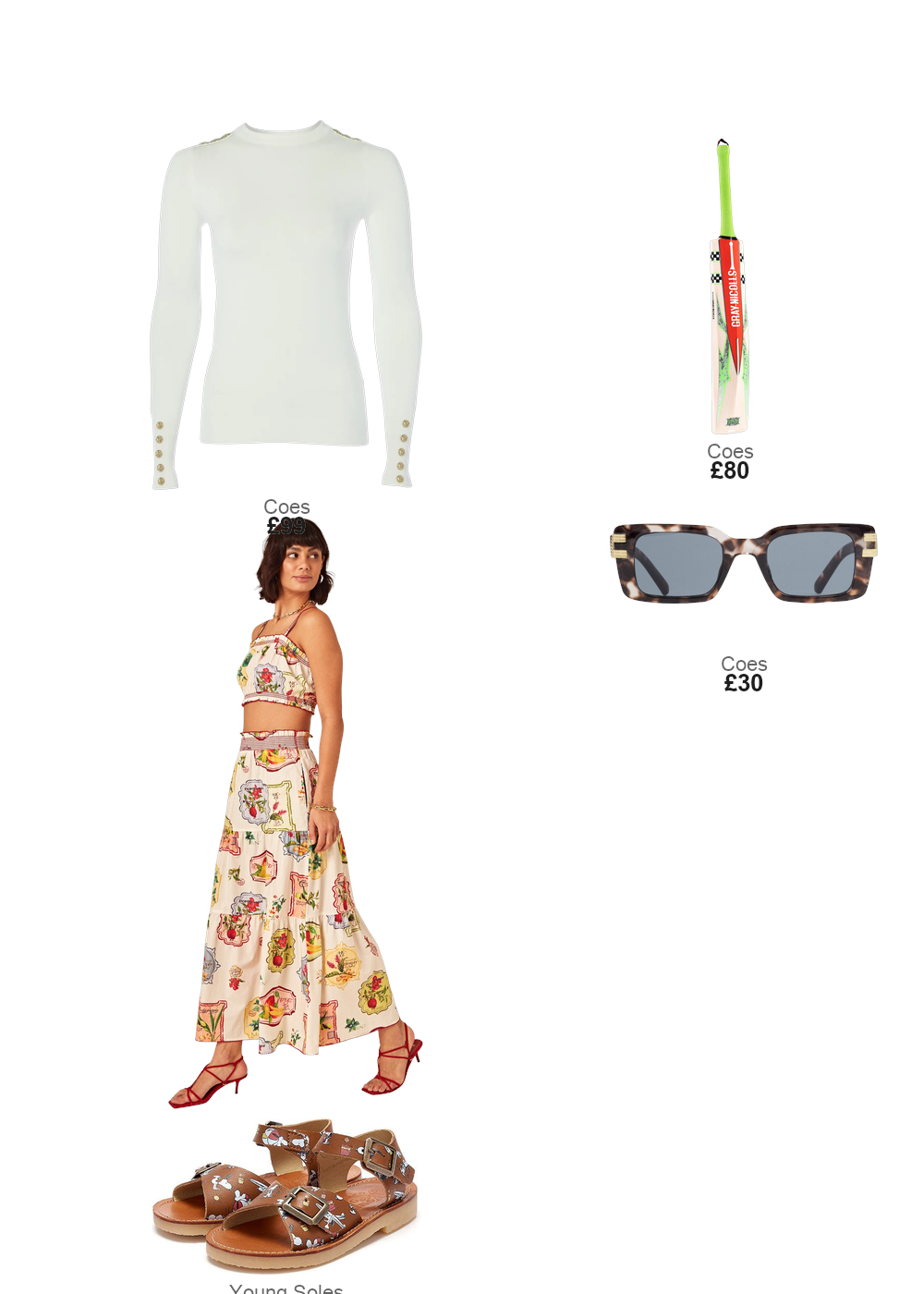 The complete outfit featuring Young Soles London Sonny Sandal Snoopy Sun Print Chestnut Brown Leather | Size: EU 31/UK 12.5/US 1