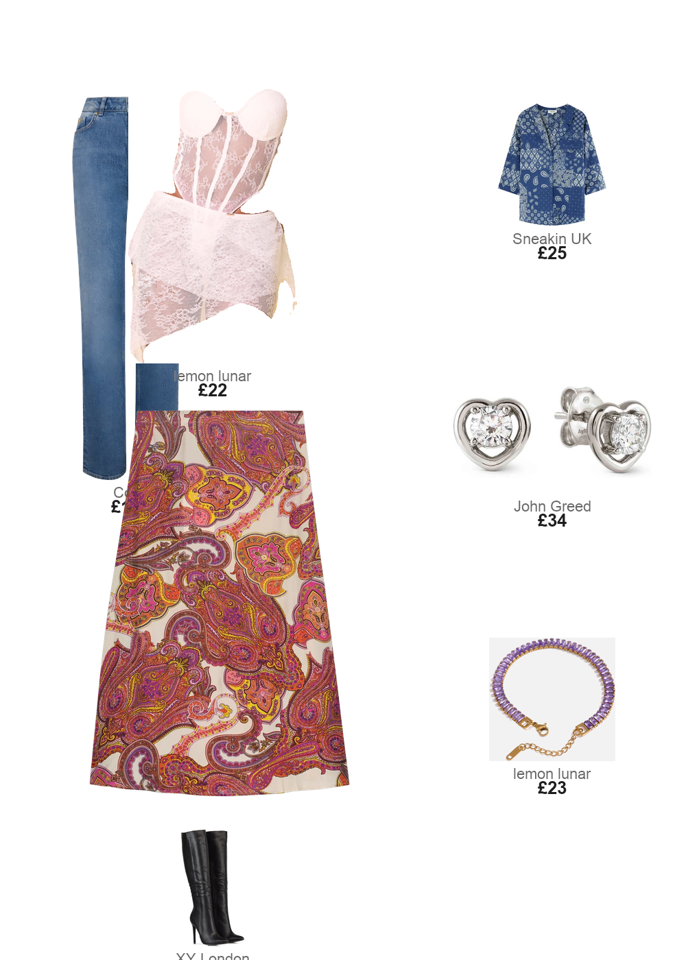 The complete outfit featuring 1 THE WHITE LACE BODYSUIT
