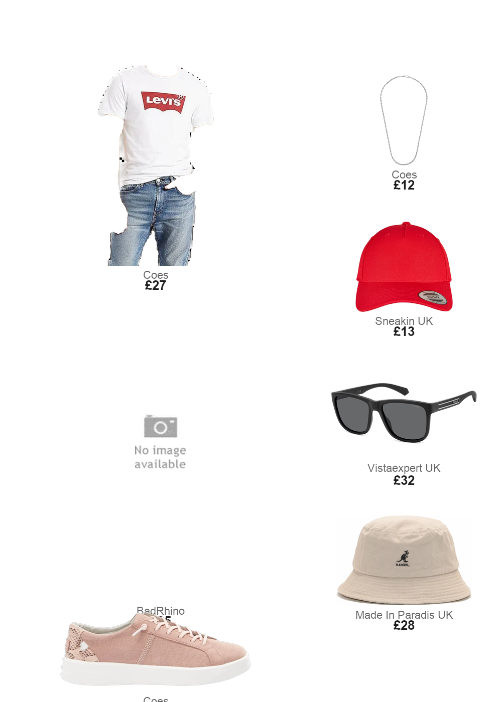 The complete outfit featuring BadRhino Size 48 Mens Badrhino Big & Tall Grey Denim Shorts Big & Tall