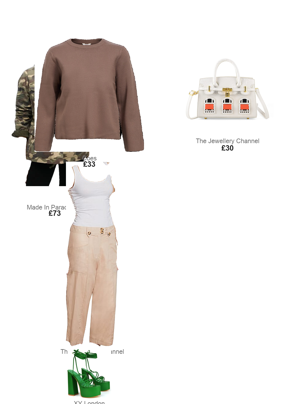The complete outfit featuring TJC La Marey Wide-Leg Cropped Relaxed Fit Pants (Size 16) - Stone