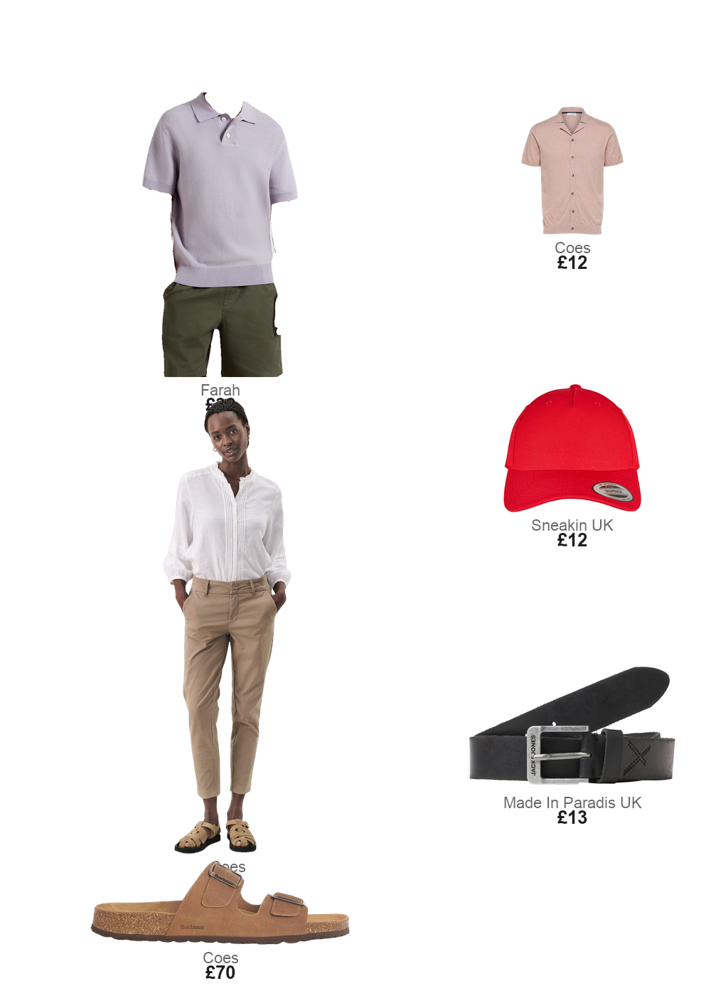 The complete outfit featuring Farah Birch Knitted Polo Shirt In Dusky Lavender