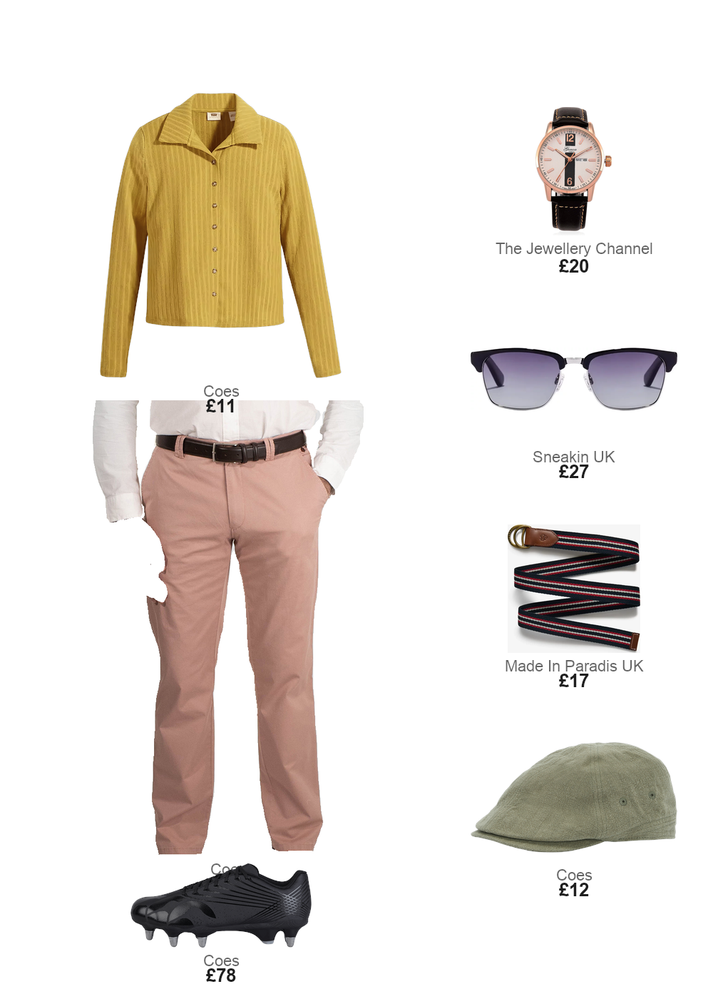 The complete outfit featuring Superdry Belt Superdry Heritage Stripe