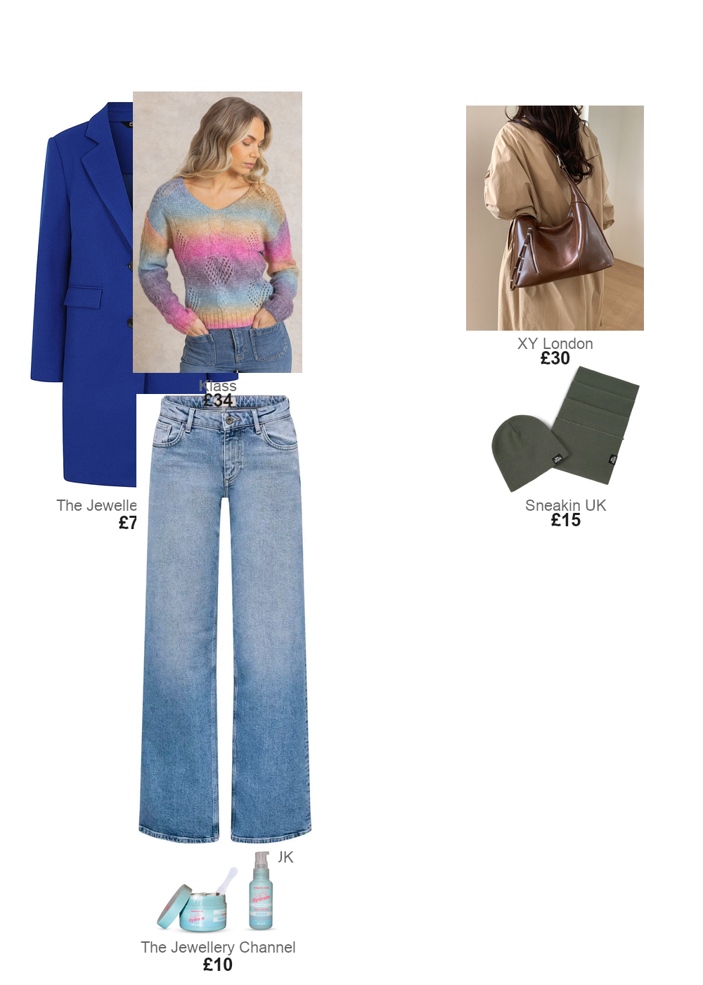 The complete outfit featuring Klass Klass Eyelet Knitted Jumper Multi Women's