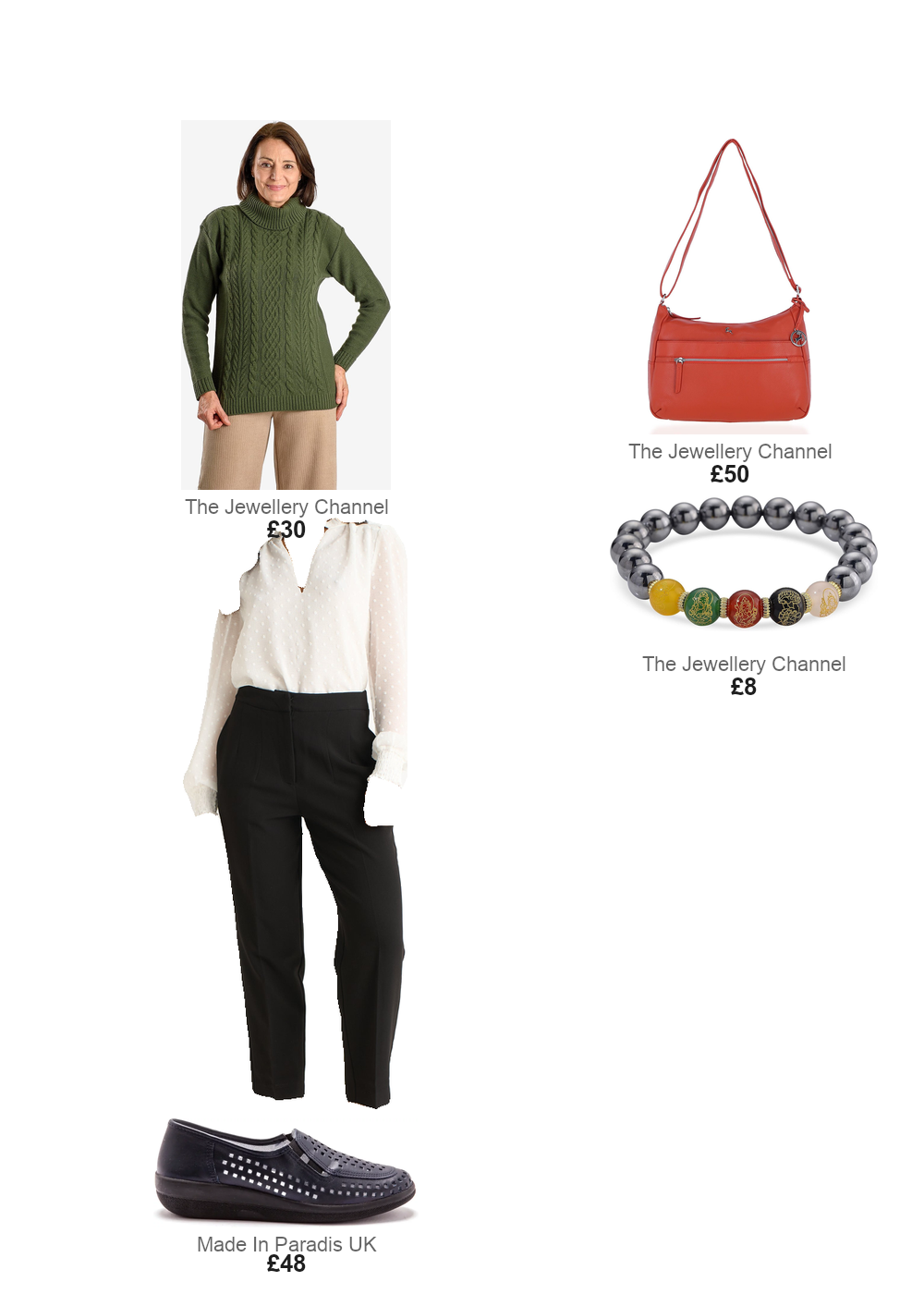 The complete outfit featuring TJC Terahertz & Multi Color Agate (Size - 7.5 Streachable) Bracelet 120.00 Ct.