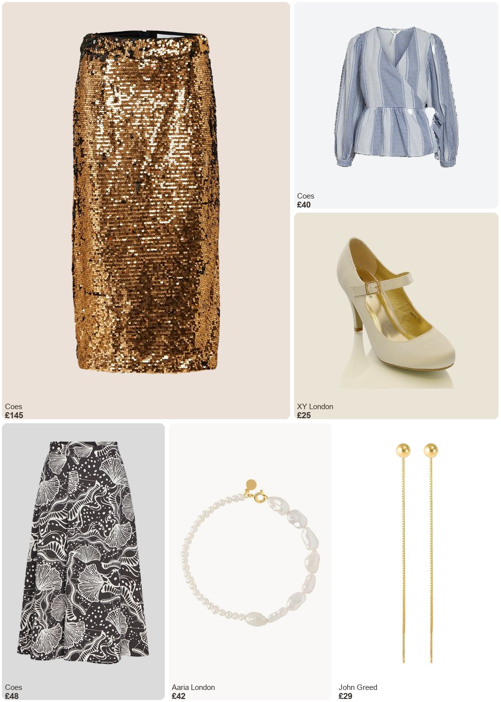 The complete outfit featuring Nomination Nomination Fashion Era Gold Plated Bead Long Drop Earrings