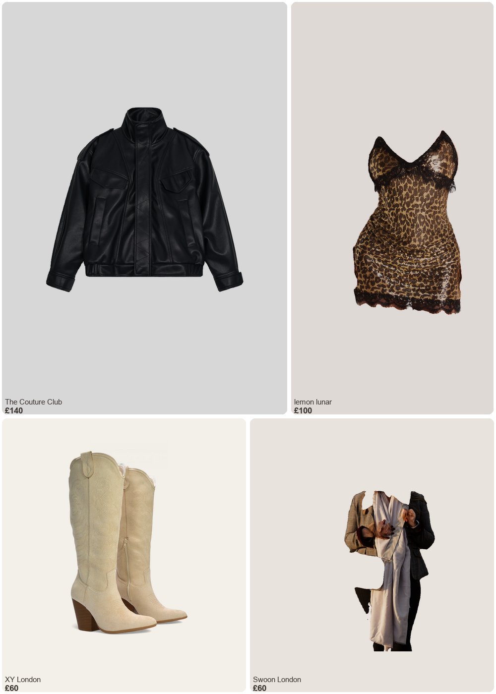 The complete outfit featuring The Rosalie Leopard Chainmail Mini Dress