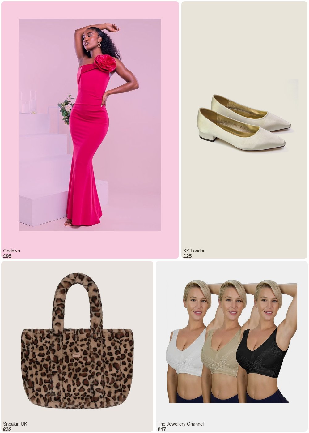 The complete outfit featuring Goddiva Goddiva Satin Corsage Scuba Crepe Maxi Dress - Magenta