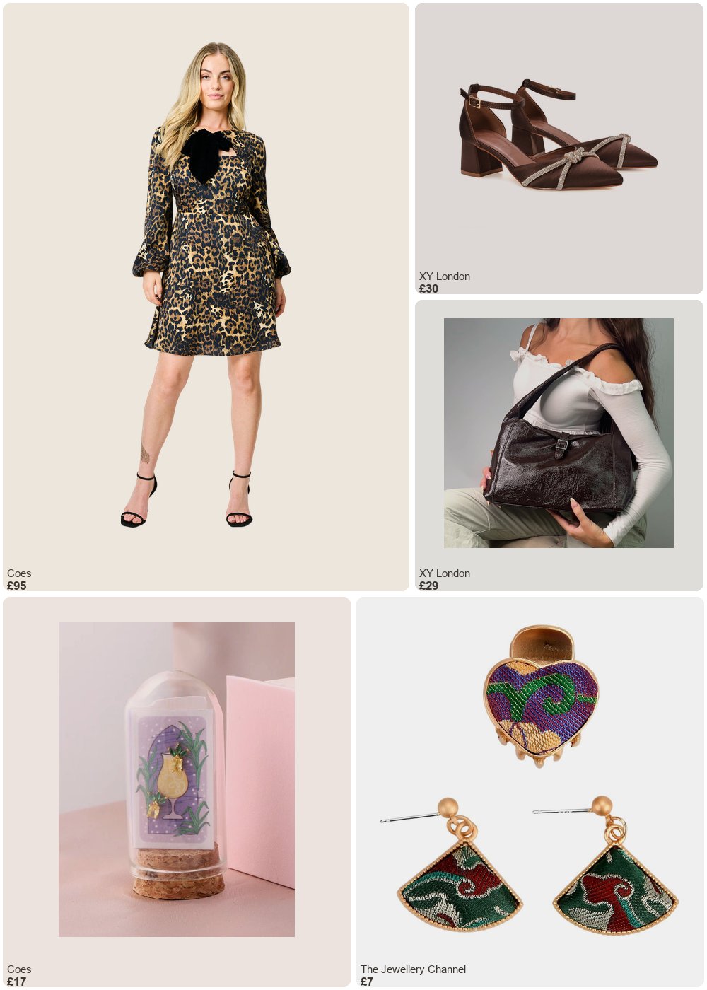 The complete outfit featuring TJC La Marey Signature Mulberry Silk Multicolour Hairpins & Push Back Earring Set