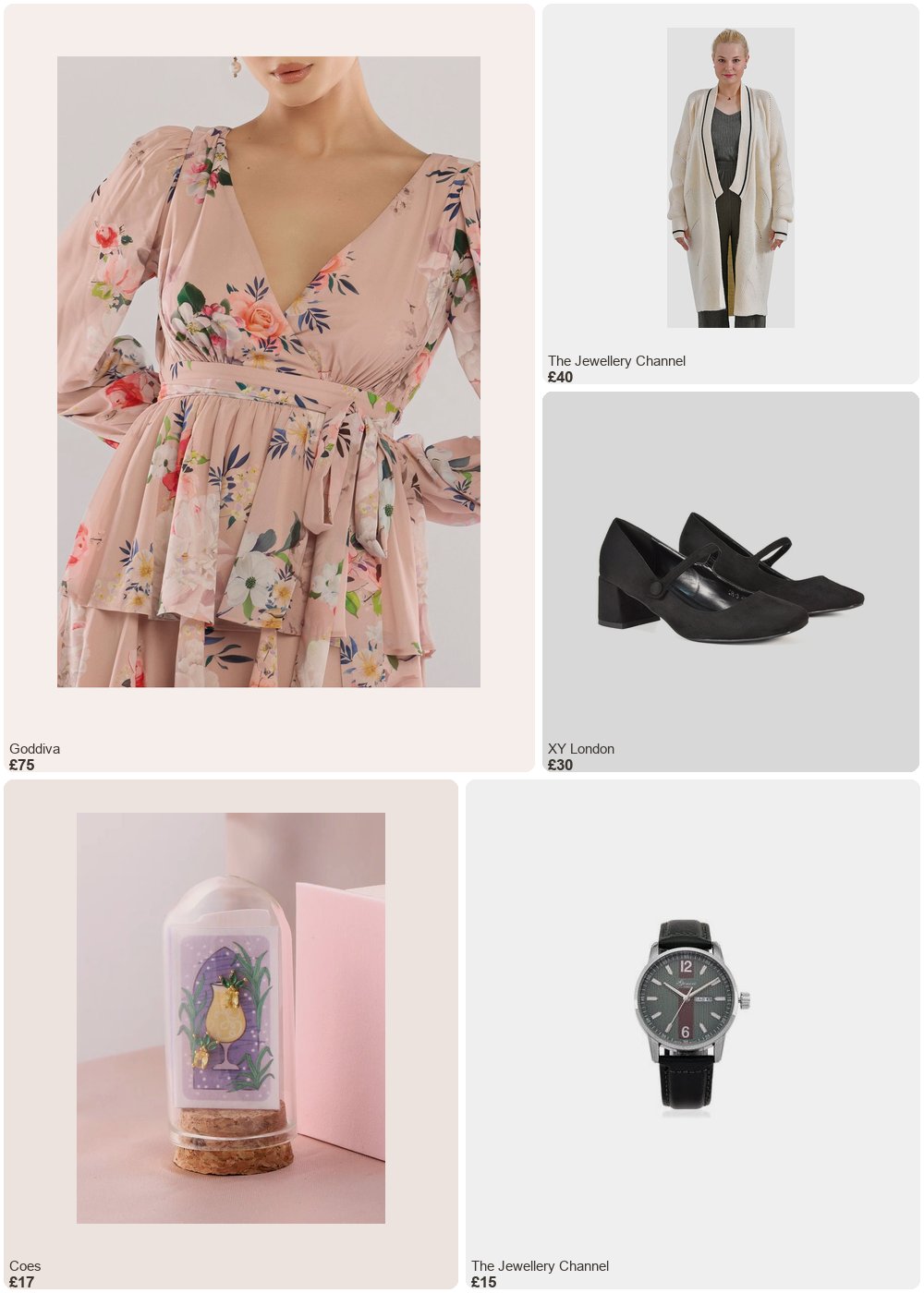 The complete outfit featuring Goddiva Goddiva Sustainable Tiered Wrap Floral Mini Dress - Peach Floral