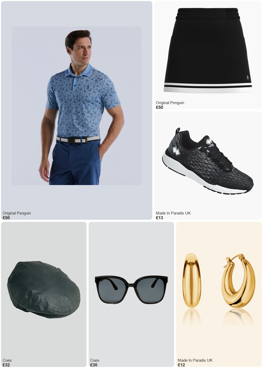 The complete outfit featuring Original Penguin Lemon Drop Print Polo In Blissful Blue