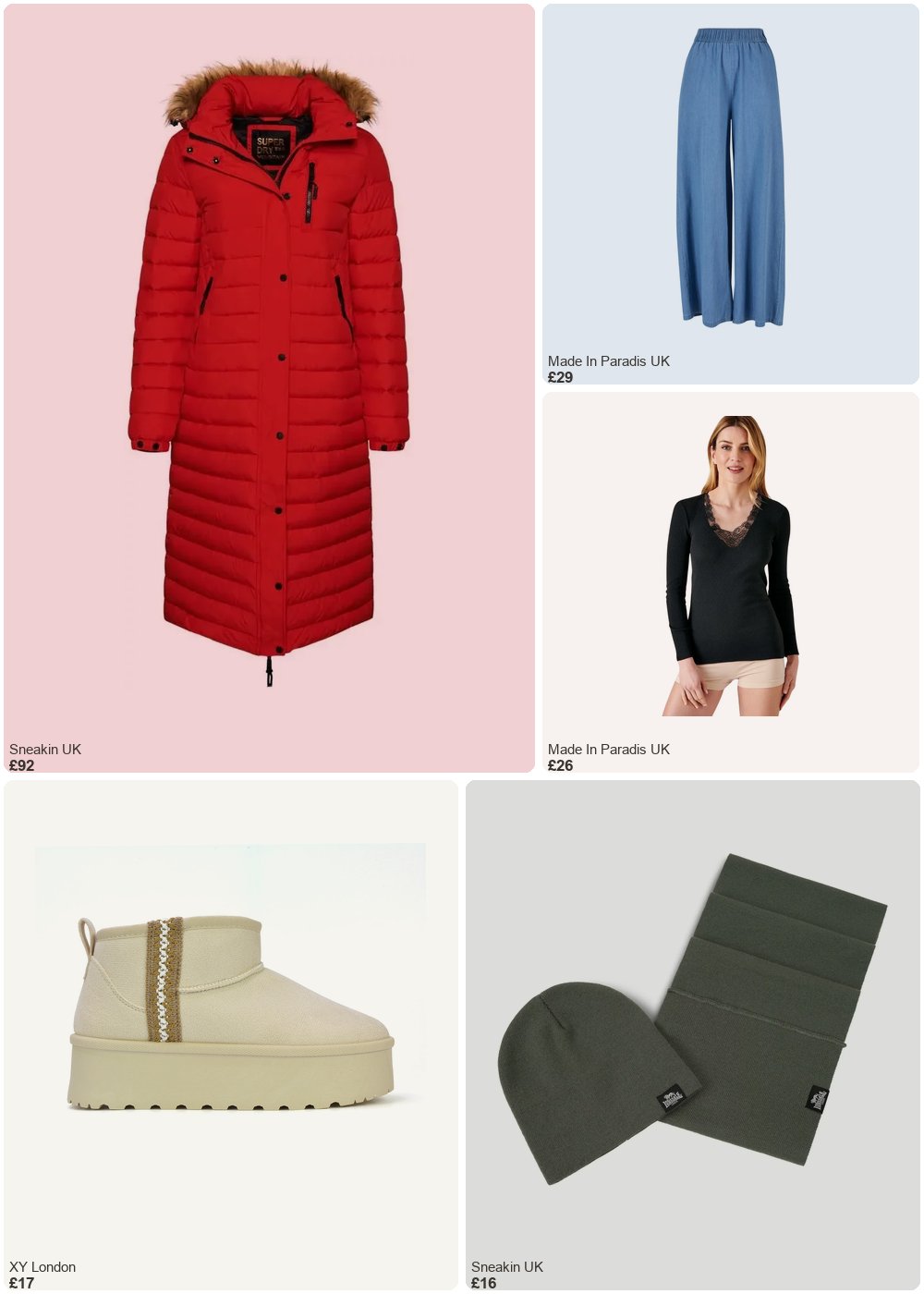 The complete outfit featuring Superdry Women's Superdry Fuji Long Hooded Puffer