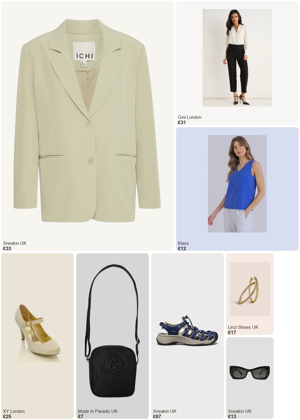 The complete outfit featuring Ichi Women's oversize blazer Ichi Lexi