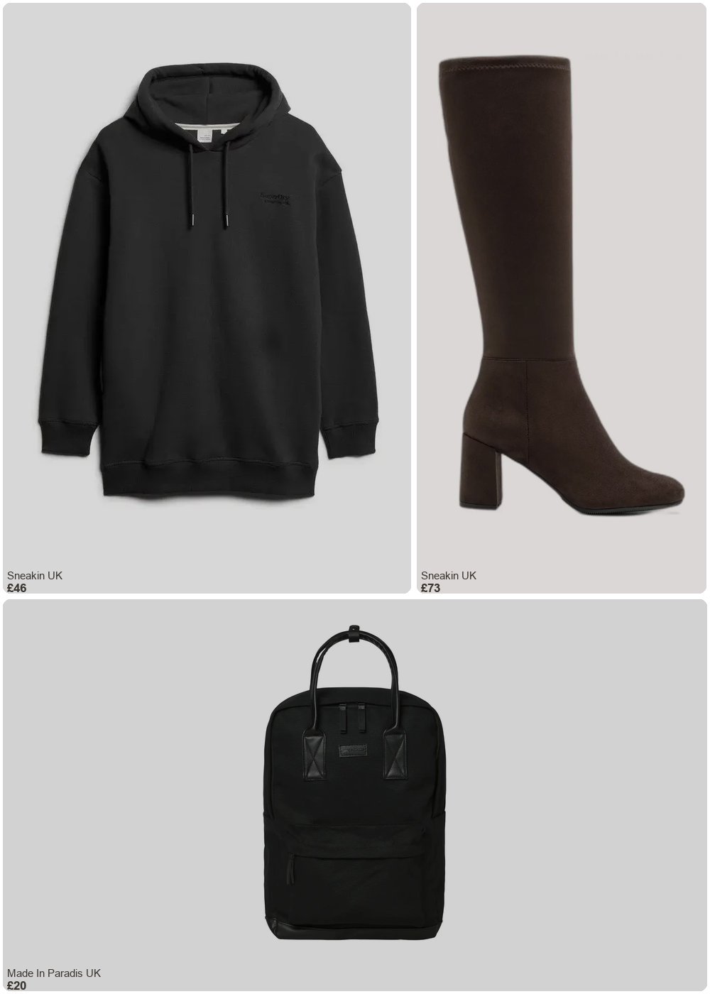 The complete outfit featuring Superdry Women's hoodie dress Superdry Essential