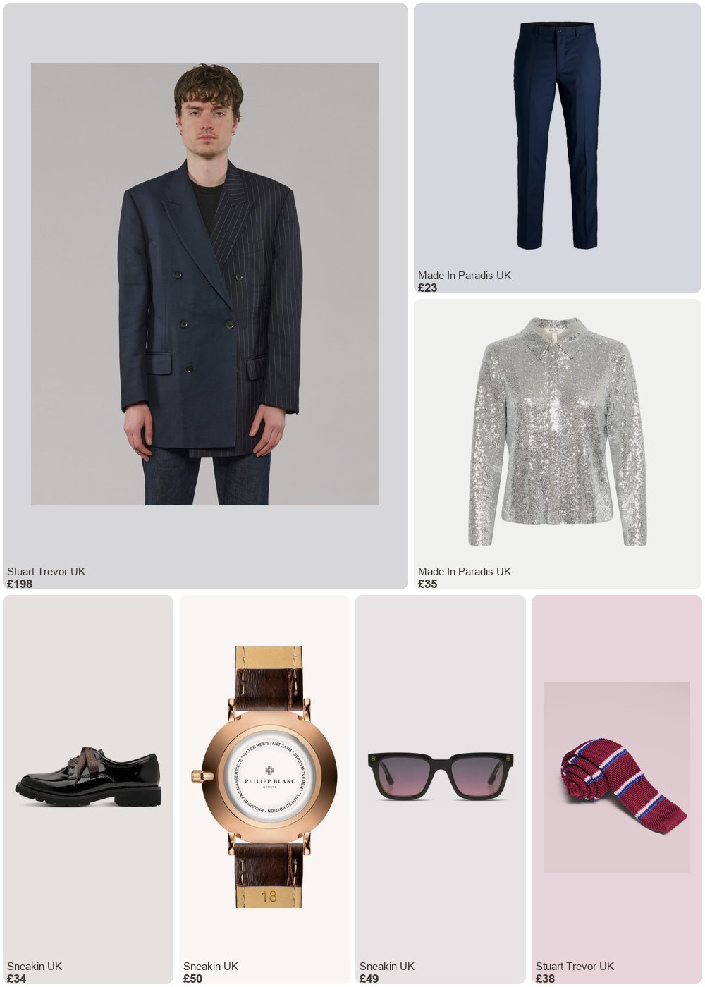 The complete outfit featuring STUART TREVOR 50/50 Tailored Double Breasted Blazer