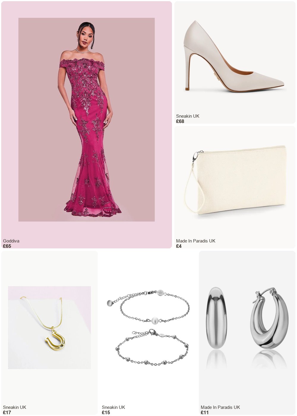 The complete outfit featuring Amelia Parker Necklace and bracelet set Amelia Parker Azure