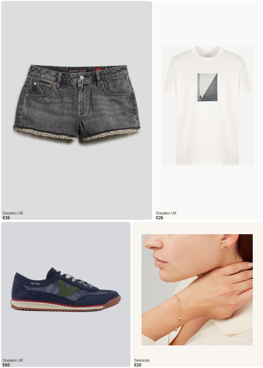 The complete outfit featuring Sekonda Sekonda Gold Heart Bracelet & Earring Set