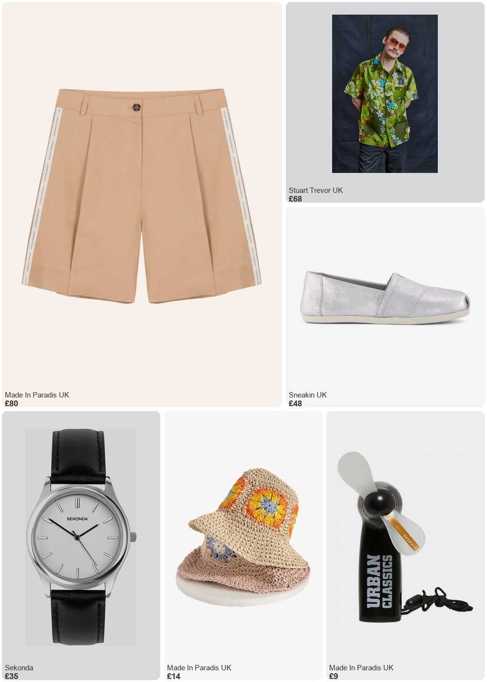 The complete outfit featuring STUART TREVOR Hibiscus Hawaiian Shirt