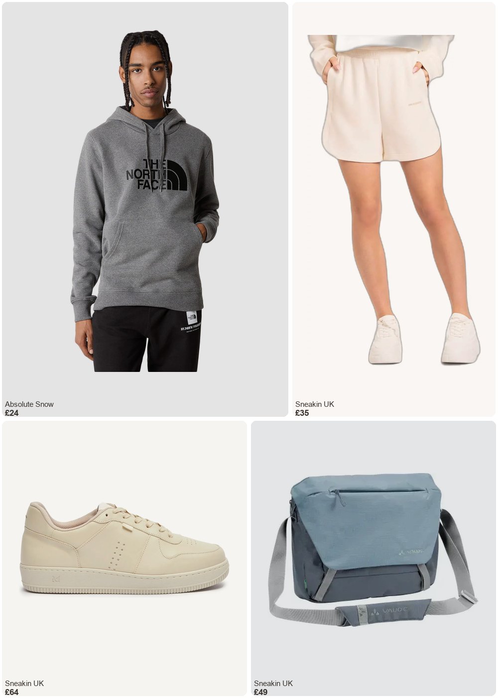 The complete outfit featuring The North Face The North Face Drew Peak Hoodie, S Medium Grey Heather/Black