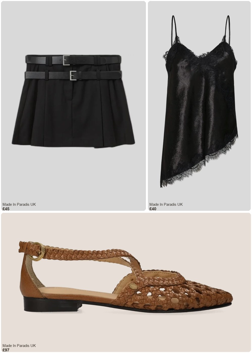 The complete outfit featuring Fred de la Bretoniere Women's sandals Fred de la Bretoniere Ellis Cross